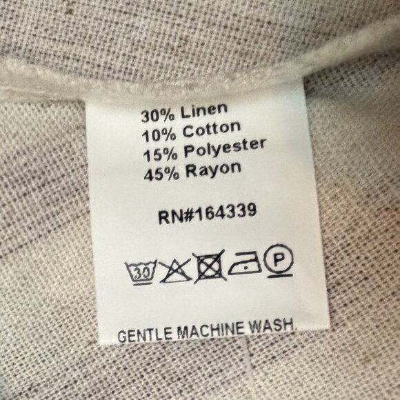 Petal & Pup Jimi Stripe Long Sleeve Maxi Dress Linen Blend Size M New - Picture 5 of 6